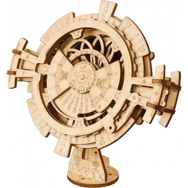 Rokr Wooden Mechanical Gears Perpetual Calendar Wooden Models