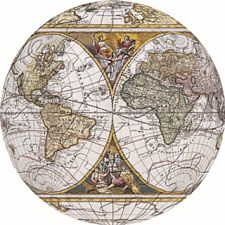 Antique Nautical Map: 3 inch