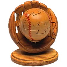 Baseball and Mitt - 3D Wooden Jigsaw Puzzle