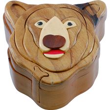 Wooden Puzzle Box - Bear