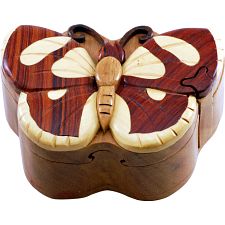 Wooden Puzzle Box - Butterfly