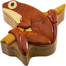 Wooden Puzzle Box - Frog
