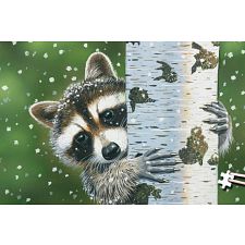 World's Smallest Jigsaw Puzzle - Peekaboo Raccoon