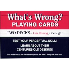 What's Wrong? Playing Cards
