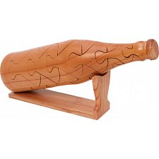 Wine Bottle with Stand - 3D Wooden Jigsaw Puzzle