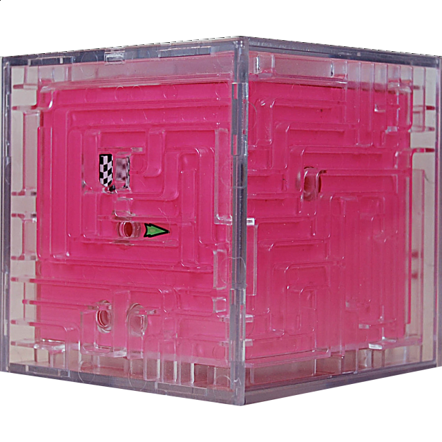 3d Ball Maze: Cube 1 - Pink