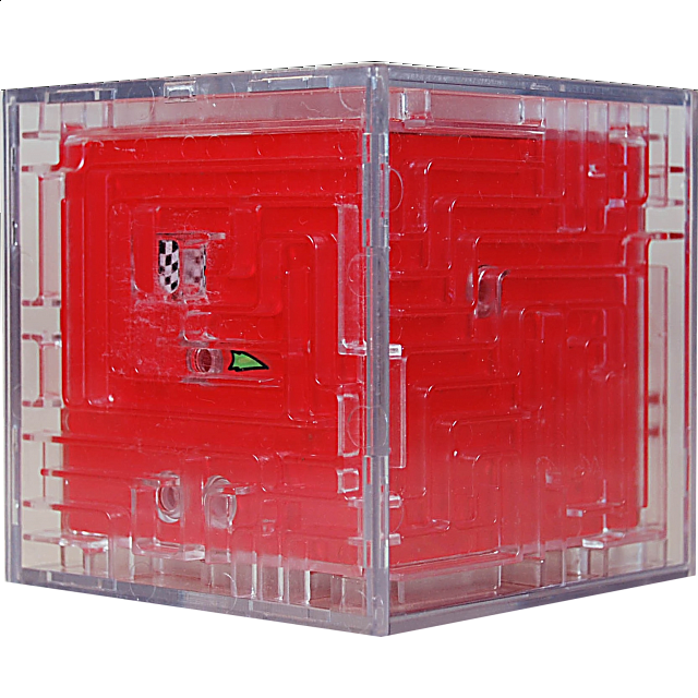 3d Ball Maze: Cube 1 - Red