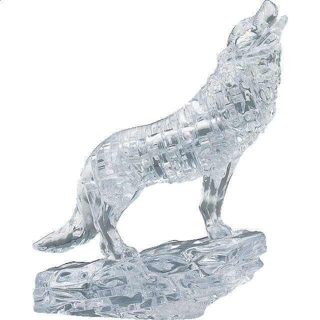 3d Crystal Puzzle - Wolf (clear)