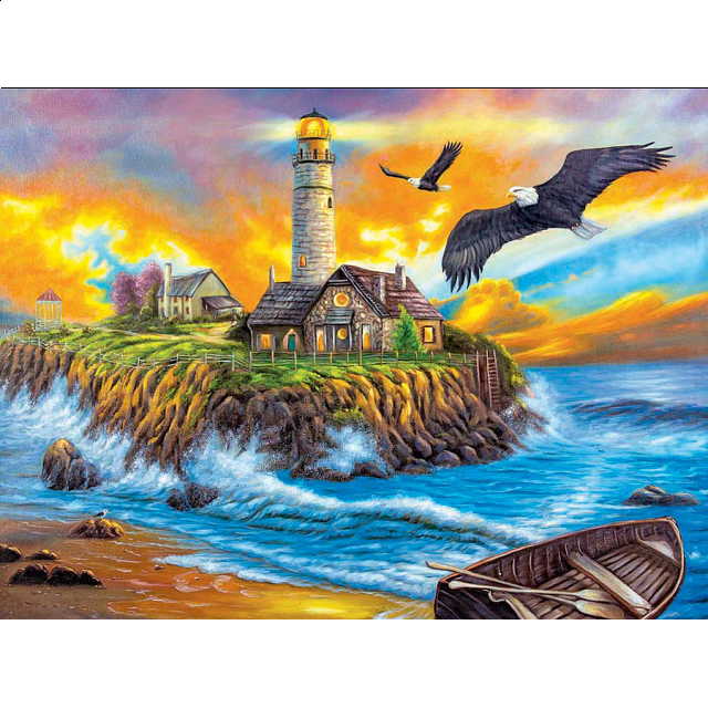 Inspirations: Sunset Cove Lighthouse | Jigsaws | Puzzle Master Inc