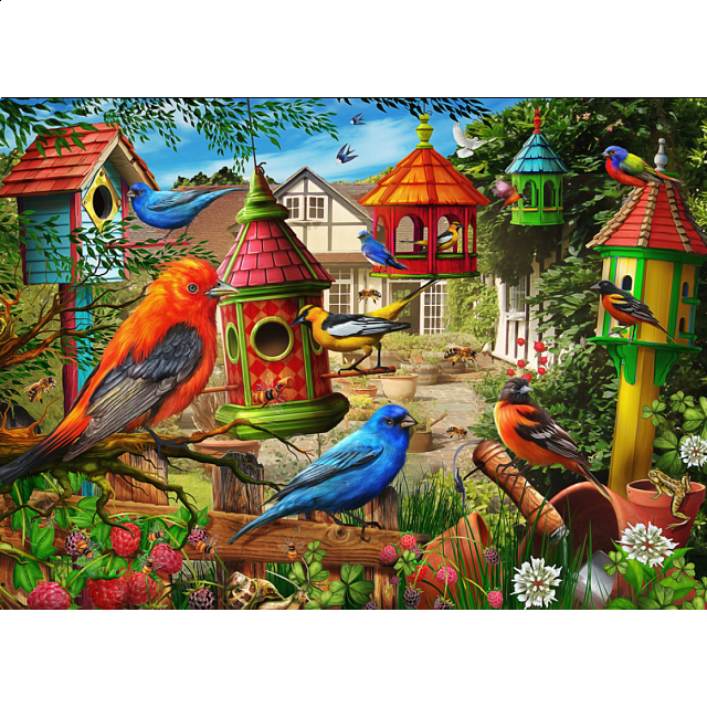 Birdhouse Garden | 1000 Pieces | Puzzle Master Inc