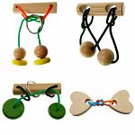 Brain Twister - Wooden Puzzle 4 Pack