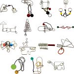 .Level 10 - a set of 15 wire puzzles