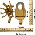 Pro Essentials Brass Padlock With 3 Keys