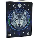 D.I.Y Crystal Art Notebook Kit - Lunar Wolf