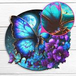 Butterfly - 200 Piece Shaped Wooden Jigsaw Puzzle