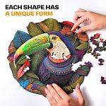 Toucan - 200 Piece Shaped Wooden Jigsaw Puzzle