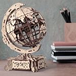 Wooden Mechanical DIY Model: World Globe