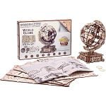 Wooden Mechanical DIY Model: World Globe