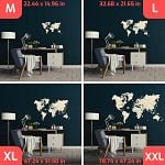 Wooden Model: World Map - Wall Decoration (Size L)