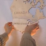 Wooden Model: World Map - Wall Decoration (Size L)