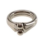 Wisdom Ring 2 Band - Silver & Black Puzzle Rings Set of 6