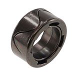 Wisdom Ring 2 Band - Silver & Black Puzzle Rings Set of 6