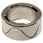 Wisdom Ring 2 Band - Silver & Black Puzzle Rings Set of 6