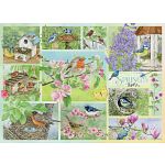 Garden Birds in Spring - Large Piece