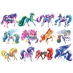 Unicorns - 12 Mini Shaped Puzzles