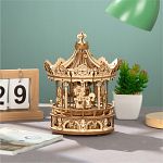 ROKR DIY Wooden Mechanical Music Box - Romantic Carousel