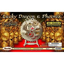 Lucky Dragon and Phoenix - 3D Wooden Puzzle