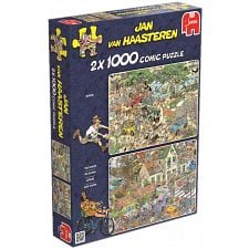 Jan van Haasteren Comic Puzzles- 2 x 1000 Piece Safari/The Storm (Jumbo International 8710126190012) photo