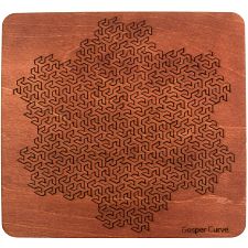 Wooden Fractal Tray Puzzle - Gosper Curve (Martin Raynsford 779090714301) photo