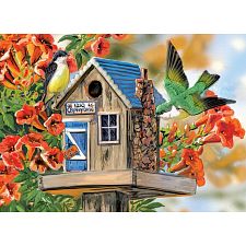 Trumpet Vines & Tree Sparrows - Large Piece Family Puzzle (Eurographics 628136806022) photo