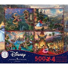 Thomas Kinkade: Disney 4 in 1 Jigsaw Puzzle Collection #7