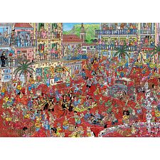 Jan van Haasteren Comic Puzzle - La Tomatina