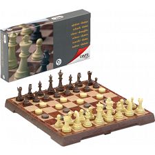 Magnetic Chess & Draught Set - Medium (Cayro 8422878404537) photo