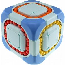 Hand-Massage 3x3x3 Cube (6-Color Beads) - Blue