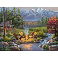 Riverside Livingroom - Large Piece Format (Ravensburger 4005556164455) photo