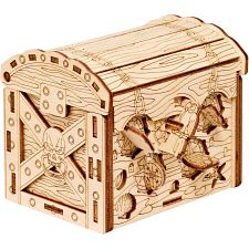 Pirate's Treasure Chest - Wooden Puzzle Gift Box