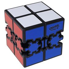 Bram & Oskar Gear 2x2 Cube PLUS - Black Body (6-Color Stickers) (779090734460) photo