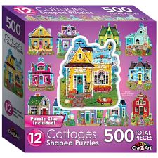 Cottages - 12 Mini Shaped Puzzles (Cra-Z-Art 4895145418621) photo