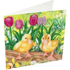 D.I.Y Crystal Art Card Kit - Spring Chicks (Craft Buddy 5055865499594) photo