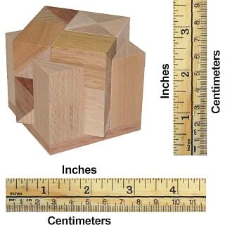 Vinco Cube AC Wood Puzzle Difficulty 10 of 10