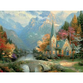 Thomas Kinkade – The Mountain Chapel | Skipe