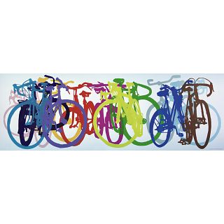 Bike Art: Colourful Row - Panorama