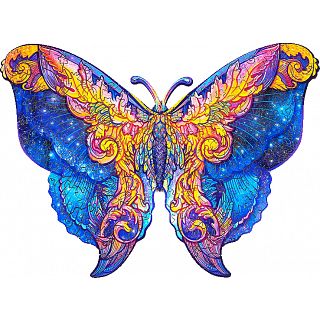 Intergalaxy Butterfly - Shaped Wooden Jigsaw Puzzle