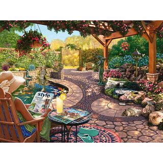 Cozy Backyard Bliss - Large Piece Format