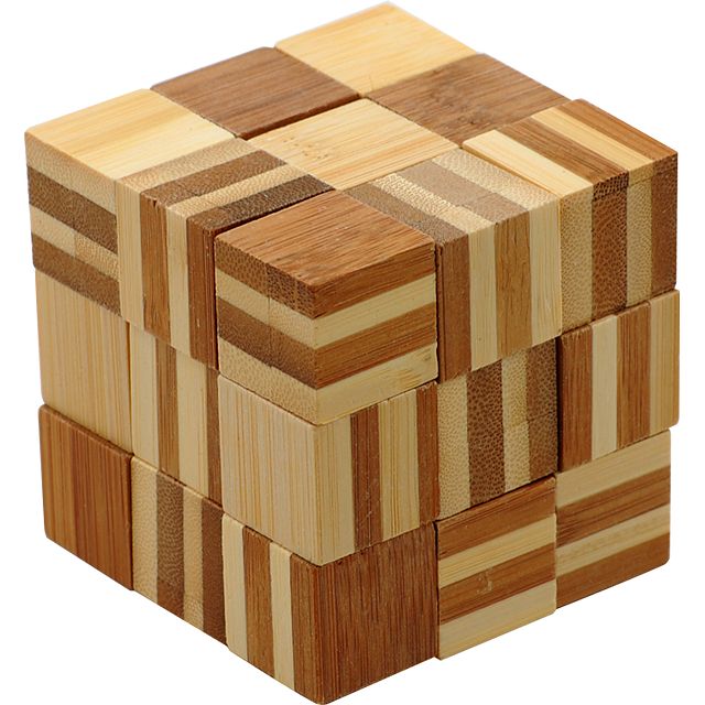 Click to get Bamboo Wood Puzzle  Cube Chain