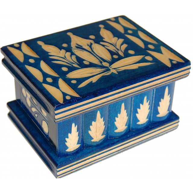 Click to get Romanian Puzzle Box  Small Blue